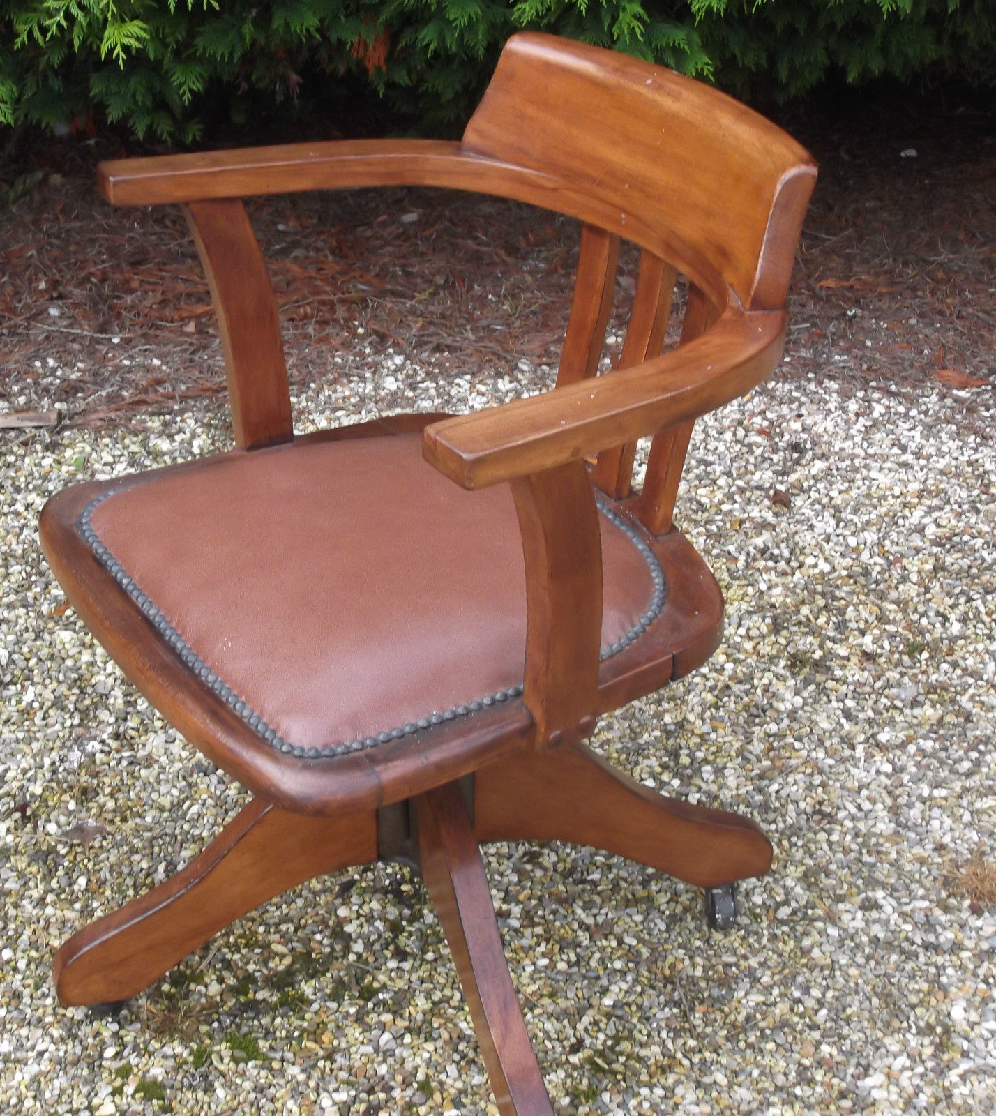 FINE ANTIQUE OFFICE SWIVEL CAPTAIN S CHAIR VERY CLEAN DELIVERY AVAILABLE 291752773755