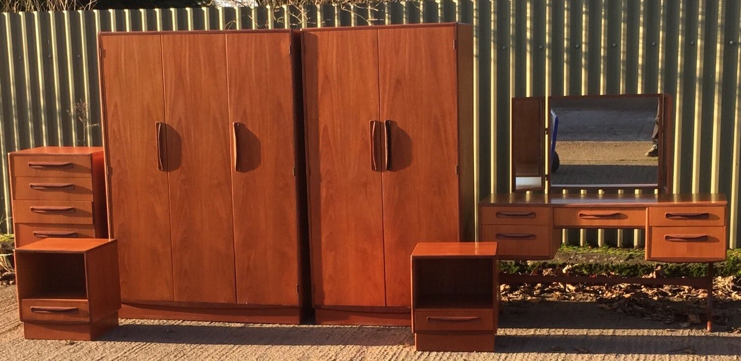 Superb Large Retro Teak G Plan 6 Piece Bedroom Suite Fab Condition We Deliver